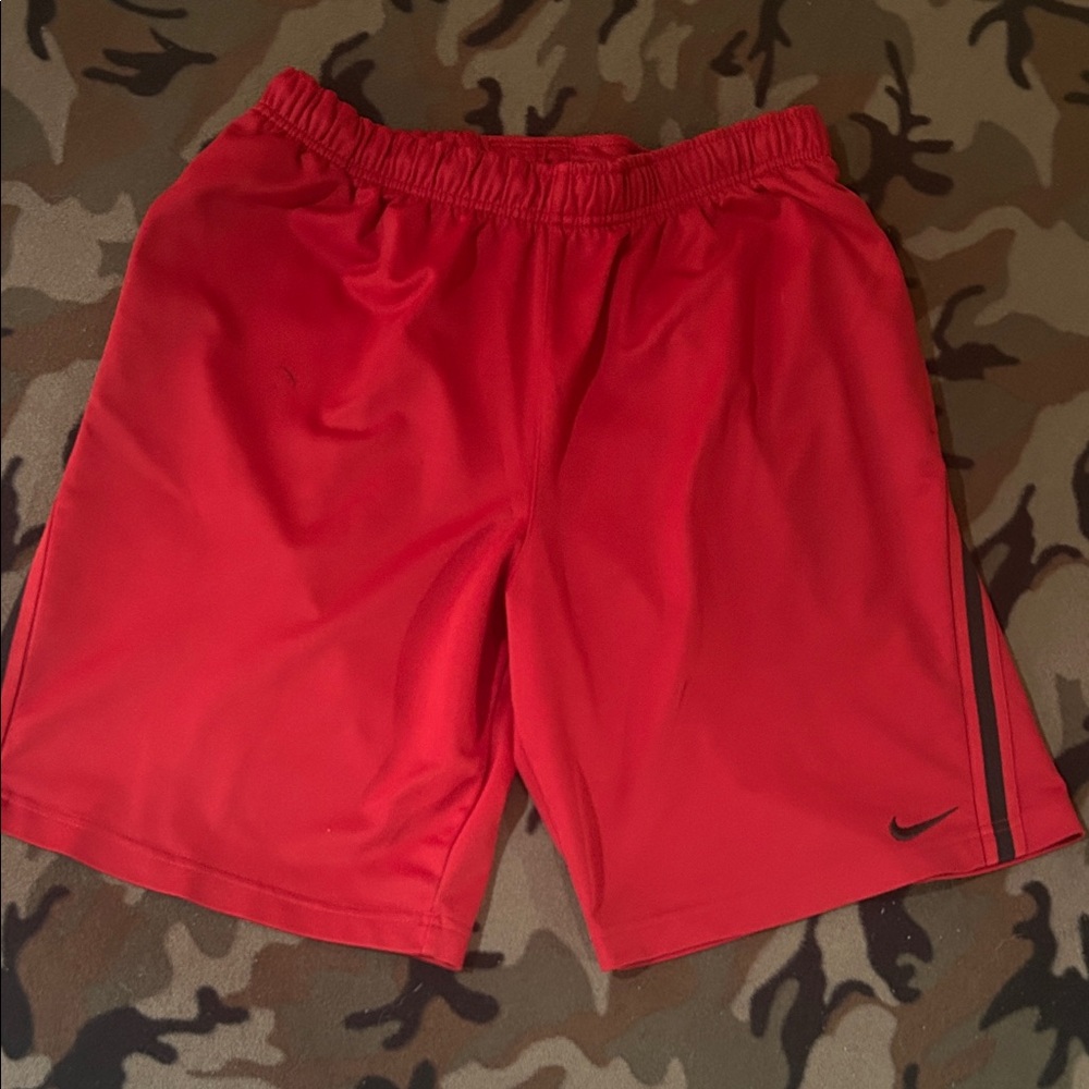 Nike Men's Vibrant Red Athletic Shorts